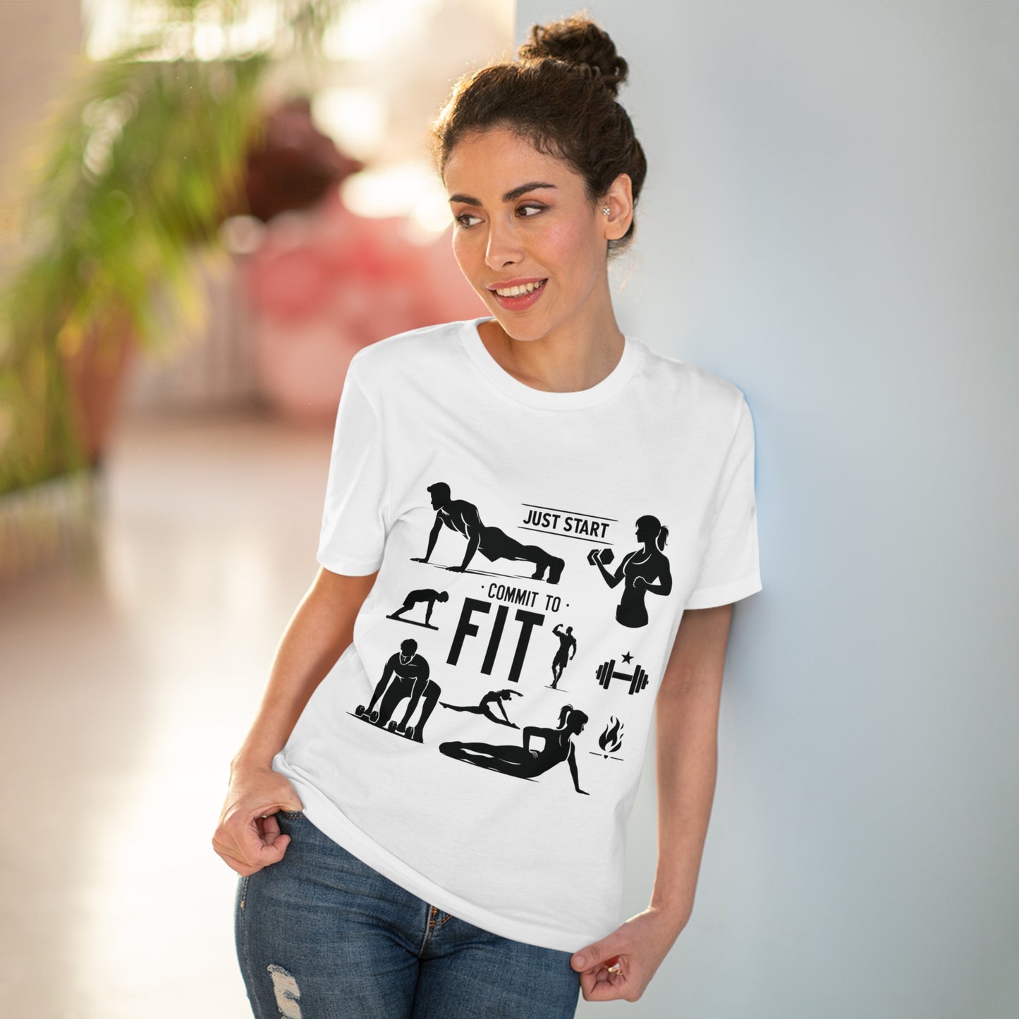 Embracing the Journey "JUST START  COMMIT TO FIT" T-shirt - Unisex